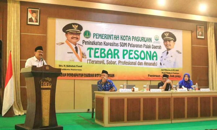 Tingkatkan SDM Pelayanan Pajak di Kota Pasuruan, Gus Ipul Ajak Petugas ;Tebar Pesona Tingkatkan SDM Pelayanan Pajak di Kota Pasuruan, Gus Ipul Ajak Petugas ;Tebar Pesona