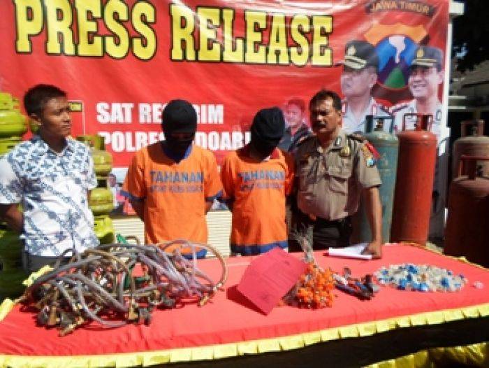 Polres Sidoarjo Gerebek Pengoplos Elpiji
