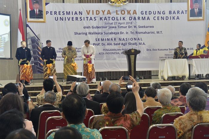 Resmikan Gedung di Unika, Pakde Karwo Minta Pancasila sebagai Working Ideology