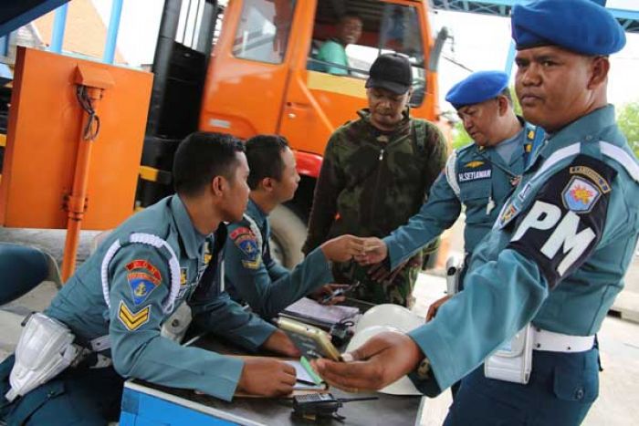 165 Kendaraan Terjaring Razia Gaktib Gabungan POM Koarmatim