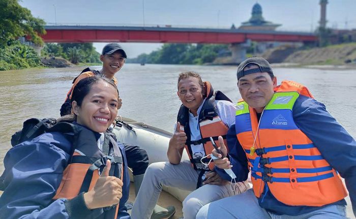 Ini Upaya Pengamanan oleh BPBD dan Pemkot Kediri saat Pladu Bendungan di Sungai Brantas