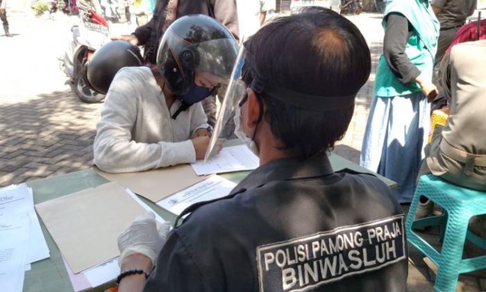 Mayoritas Tidak Pakai Masker, Tim Gabungan di Sidoarjo Tindak 72 Pelanggar PSBB