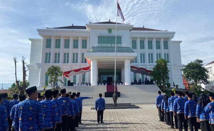 Kantah Kabupaten Pasuruan Kerahkan Satu Pleton Personel di Upacara Peringatan HUT ke-53 Korpri Kantah Kabupaten Pasuruan Kerahkan Satu Pleton Personel di Upacara Peringatan HUT ke-53 Korpri
