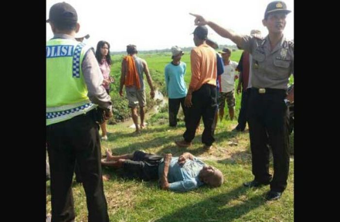 Kakek di Desa Guyung Ngawi Ditemukan Tewas di Parit Sawah