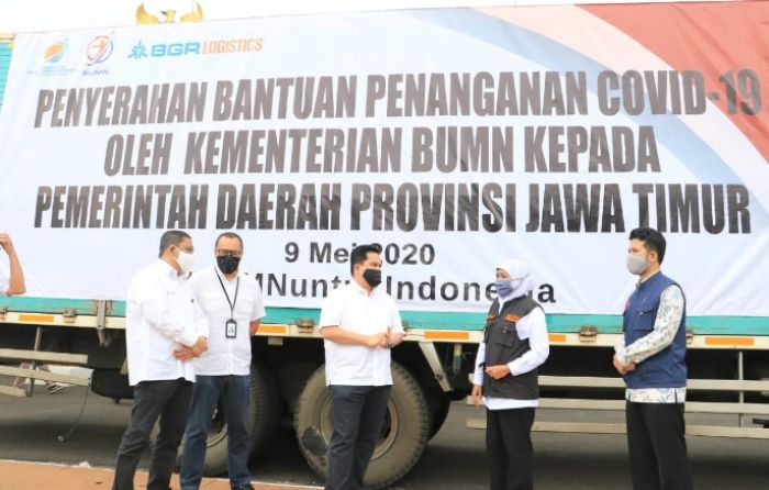 ​Percepat Penanganan Covid, Gubernur Khofifah Terima Bantuan Peralatan Medis dari Kementerian BUMN