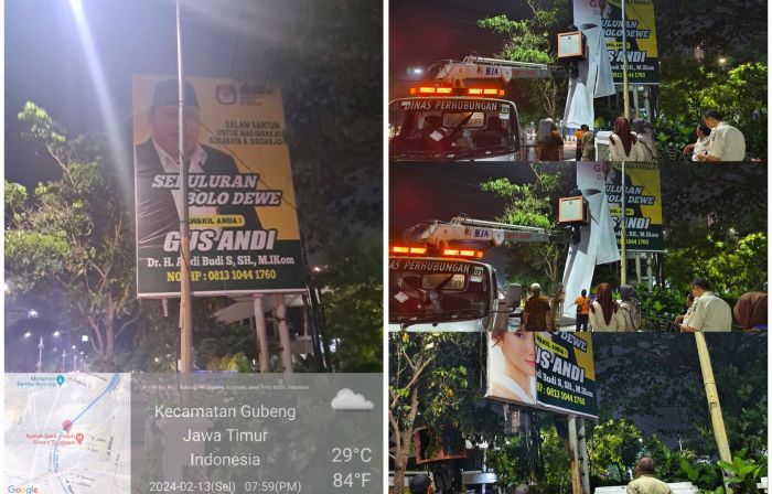 Beberapa APK Baliho Caleg Ditemukan Masih Terpasang di Surabaya Selama Masa Tenang Beberapa APK Baliho Caleg Ditemukan Masih Terpasang di Surabaya Selama Masa Tenang