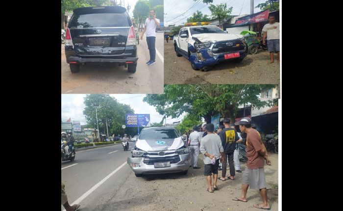 Mobil Iring-iringan Menhub dan Kakorlantas Terlibat Kecelakaan Beruntun di Banyuwangi Mobil Iring-iringan Menhub dan Kakorlantas Terlibat Kecelakaan Beruntun di Banyuwangi