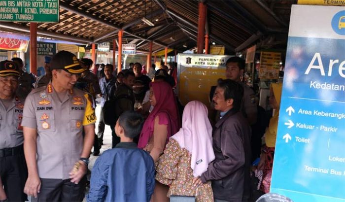 Kapolresta Sidoarjo Cek Puncak Arus Balik Lebaran di Terminal Purabaya