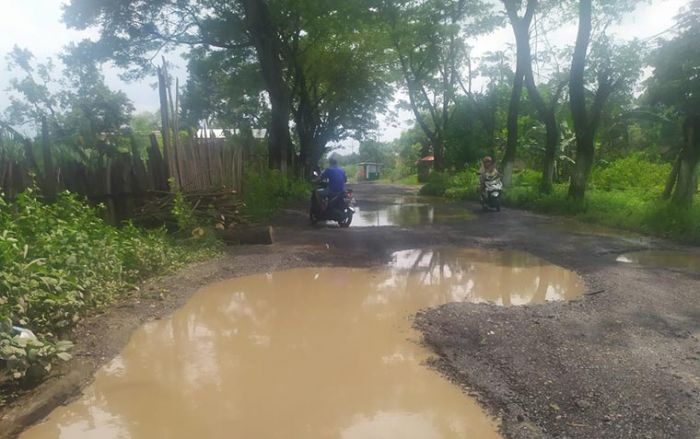 Jalan Raya Banyubiru yang Rusak Tak Kunjung Dibenahi