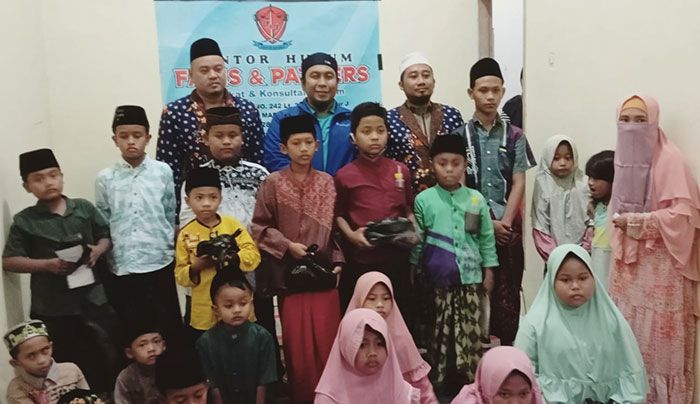 Sambut Muharam 1444 H, Faris & Patners Beri Santunan untuk 25 Anak Yatim di Pamekasan