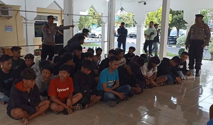 Nekat Konvoi di Tuban dan Bawa Sajam, 48 Pesilat Diamankan Polisi Nekat Konvoi di Tuban dan Bawa Sajam, 48 Pesilat Diamankan Polisi