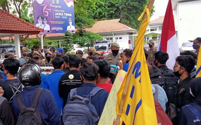 Pertanyakan Alokasi Dana Covid-19, PMII Banyuwangi Geruduk Kantor Pemda Pertanyakan Alokasi Dana Covid-19, PMII Banyuwangi Geruduk Kantor Pemda