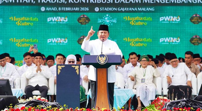 Presiden Prabowo Hadiri Puncak Harlah 1 Abad NU di Malang, Tekankan Persatuan dan Nilai Kebangsaan