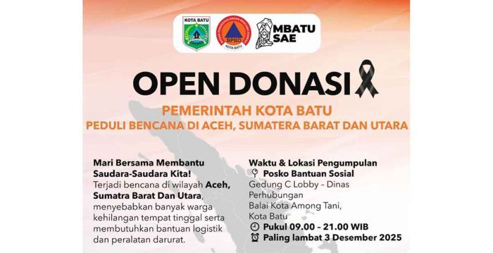 Pemkot Batu Buka Posko Donasi untuk Korban Bencana di Sumatra