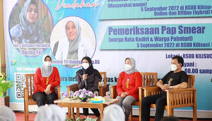 Buka Seminar Pencegahan Kanker pada Wanita, Ketua YKI Kota Kediri Ajak Perempuan Tak Takut Pap Smear Buka Seminar Pencegahan Kanker pada Wanita, Ketua YKI Kota Kediri Ajak Perempuan Tak Takut Pap Smear