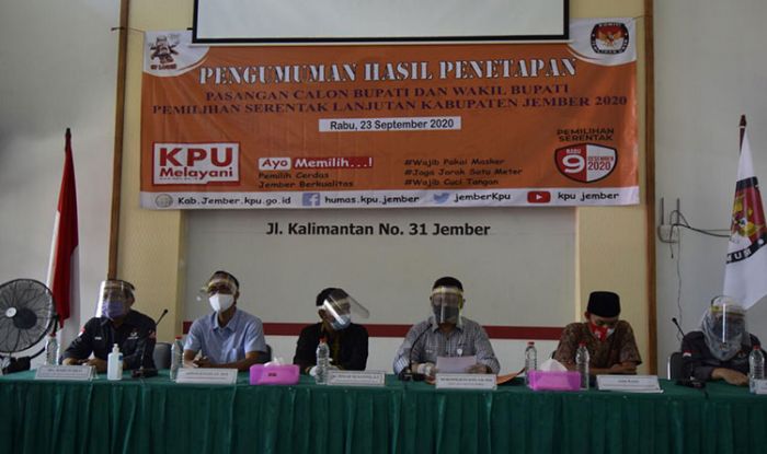 Sah! KPU Jember Tetapkan 3 Paslon Cabup-Cawabup Pilkada 2020