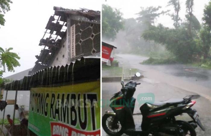 Puting Beliung di Gudo Jombang, Genting Rumah Warga Porak Poranda, Sejumlah Pohon Tumbang