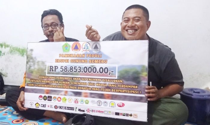 BPBD dan FRPB Pamekasan Serahkan Uang Tunai Rp 58 Juta Lebih untuk Warga Terdampak APG Semeru