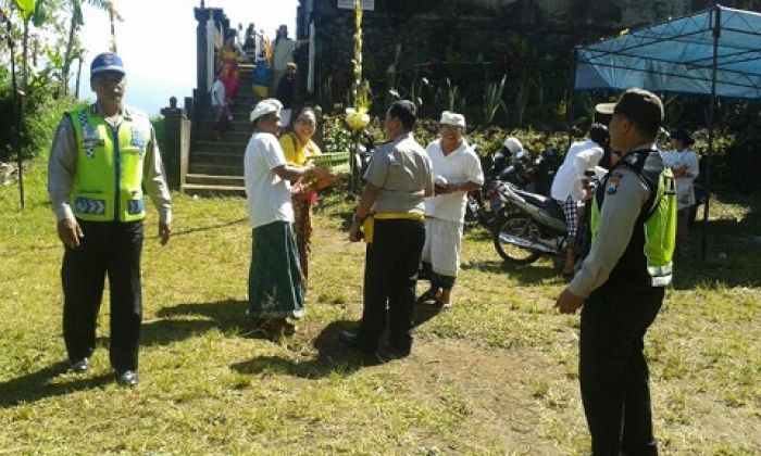 Rayakan Kuningan, Pura Dhalia Pujon Dijaga Ketat Rayakan Kuningan, Pura Dhalia Pujon Dijaga Ketat
