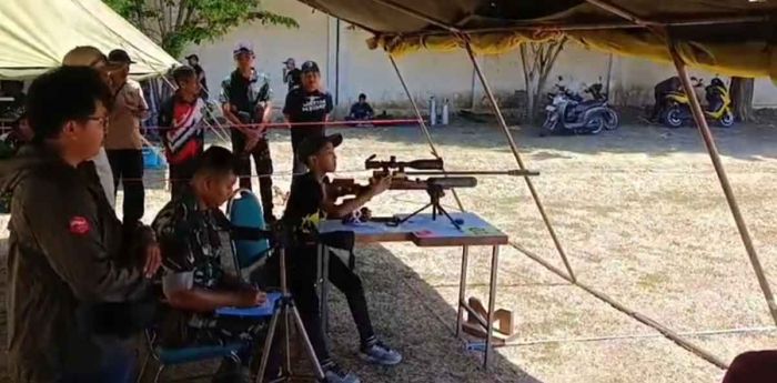 Peserta Cilik ini Bersaing dalam Lomba Menembak yang Digelar Perbakin Kota Pasuruan