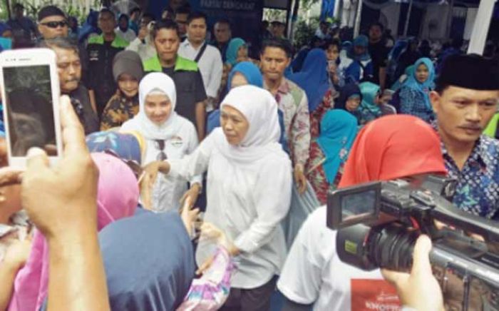 Khofifah Ajak Relawan dan Kader Demokrat di Kota Madiun Bersatu Pilih Nomor 1