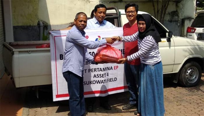 Ikut Partisipasi Safari Ramadhan Pemkab Tuban, Pertamina EP Serahkan Puluhan Paket Sembako