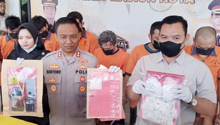 Gegara Ketapel, 9 Tersangka Pengedar Sabu di Kota Madiun Diamankan Polisi