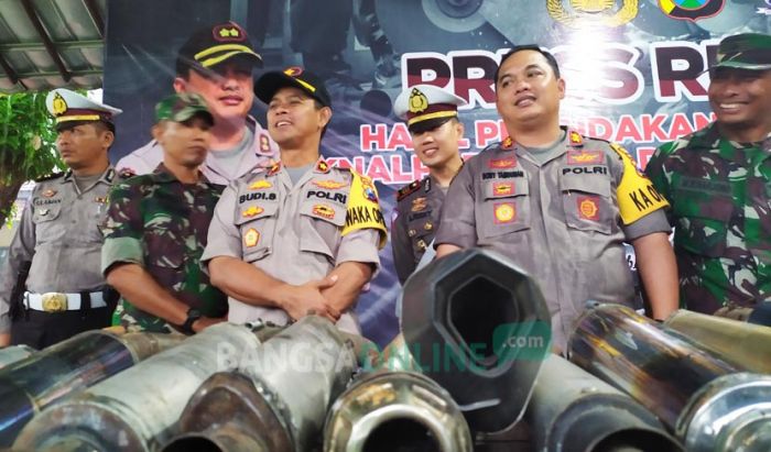 Puluhan Motor Tak Standar di Jombang Disita Polisi Puluhan Motor Tak Standar di Jombang Disita Polisi