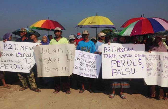 Pembangunan Tol Moker Masih Bermasalah, Warga Kendalsari Jombang Gelar Demo Pembangunan Tol Moker Masih Bermasalah, Warga Kendalsari Jombang Gelar Demo