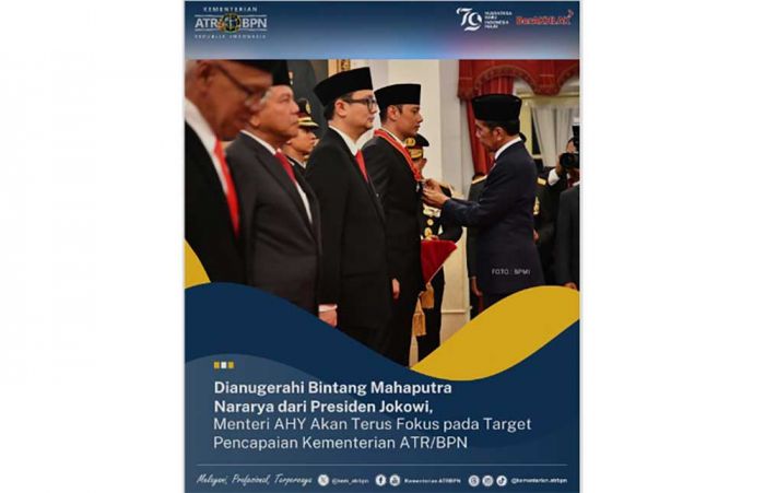 Jokowi Anugrahi Bintang Mahaputra Nararya kepada Menteri AHY Jokowi Anugrahi Bintang Mahaputra Nararya kepada Menteri AHY