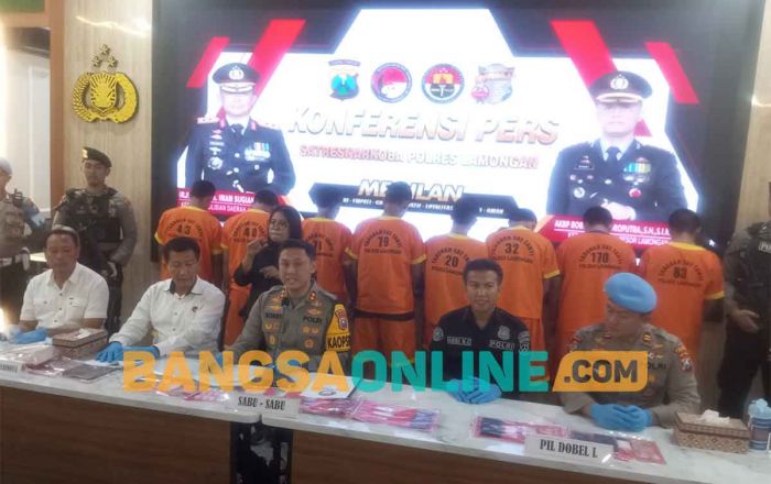 Satresnarkoba Polres Lamongan Ringkus 8 Pengedar Sabu dan Dobel L Satresnarkoba Polres Lamongan Ringkus 8 Pengedar Sabu dan Dobel L