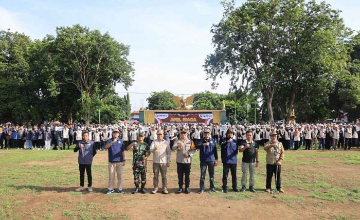 Masa Tenang, Ratusan PTPS di Kota Probolinggo Ikuti Apel Siaga