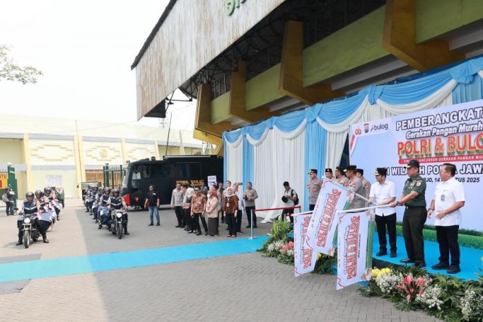 Polda Jatim Gelar GPM Serentak, Terpusat di GOR Delta Sidoarjo dengan 60 Ton Beras