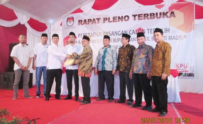 KPU Madiun Tetapkan Ahmad Dawami dan Hari Wuryanto sebagai Bupati dan Wakil Bupati Terpilih