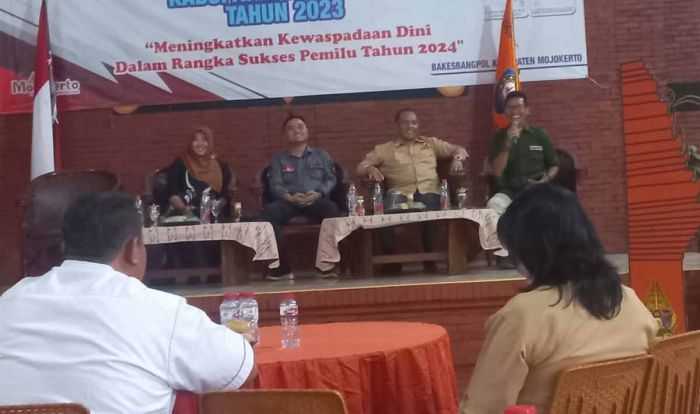 Sukseskan Pemilu 2024, Bakesbangpol Kabupaten Mojokerto Gelar Rakor Bersama FKDM