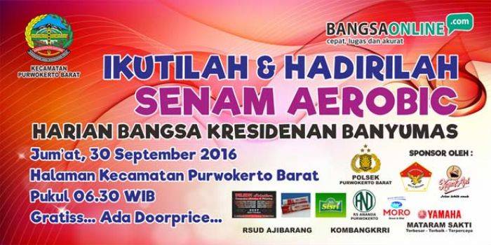 Gandeng Kecamatan Purwokerto Barat, BANGSAONLINE.com Gelar Senam Aerobik Berhadiah Gandeng Kecamatan Purwokerto Barat, BANGSAONLINE.com Gelar Senam Aerobik Berhadiah