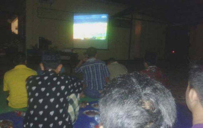 Nobar Final Piala Bhayangkara di Mapolsek Senori Berlangsung Meriah