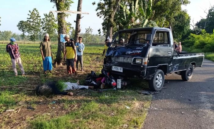 Pasutri Pengantin Baru Tertabrak Pikap di Lamongan, Suami Tewas di TKP