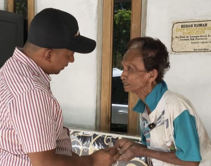 Bani Insan Pamekasan Bedah Rumah Petani Sekaligus Relawan Pembangunan Masjid di Larangan