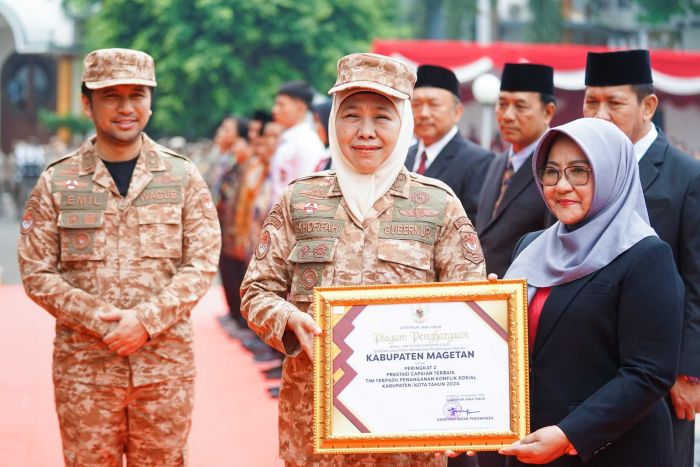 Ini Pesan Gubernur Khofifah saat Peringatan Hari Bela Negara