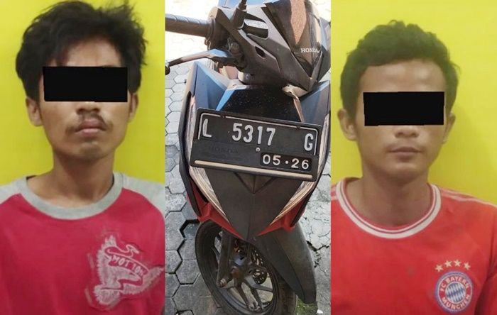 Terekam Kamera CCTV, Duo Jambret di Jalan Kalibutuh Surabaya Diringkus Polisi