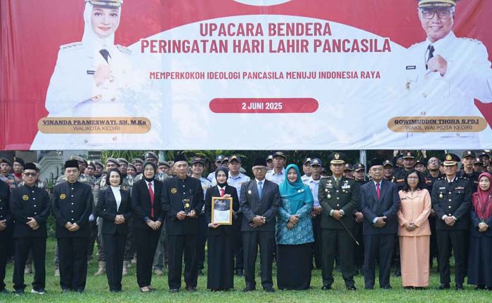 Pimpin Upacara Hari Lahir Pancasila 2025, Wali Kota Kediri Bacakan Pidato dari Kepala BPIP