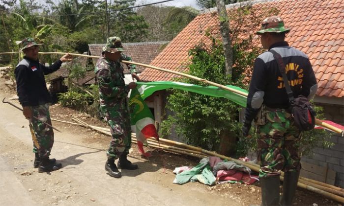 Jelang Penutupan TMMD Reg 106 Kodim 0818, Umbul-umbul Mulai Dipasang Jelang Penutupan TMMD Reg 106 Kodim 0818, Umbul-umbul Mulai Dipasang