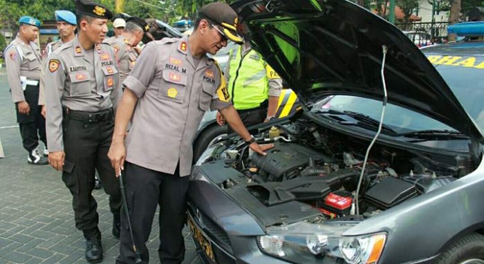 Maksimalkan Pengamanan Pemilu, Polres Pasuruan Gelar Apel Personil dan Sarpras