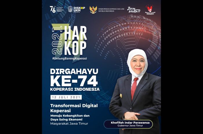 Peringatan Harkop, Gubernur Khofifah Ajak Semua Elemen Pahami Filosofi Koperasi Secara Menyeluruh Peringatan Harkop, Gubernur Khofifah Ajak Semua Elemen Pahami Filosofi Koperasi Secara Menyeluruh
