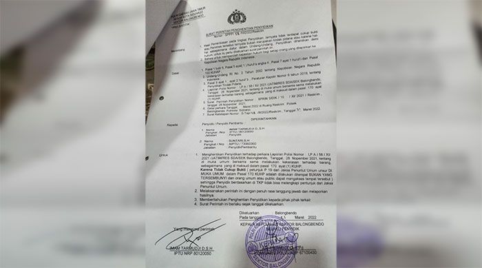 Polsek Balongbendo Terbitkan SP3 soal Dugaan Tahanan Kabur