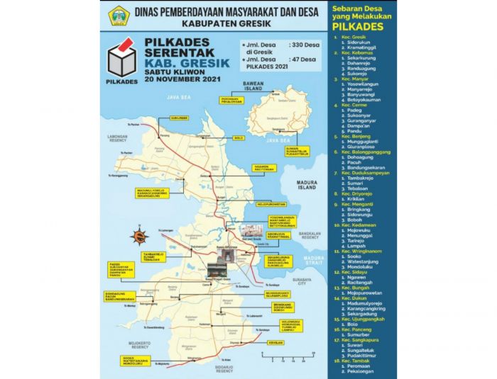 47 Desa di Gresik Gelar Pilkades Serentak November Mendatang, Berikut Daftarnya 47 Desa di Gresik Gelar Pilkades Serentak November Mendatang, Berikut Daftarnya