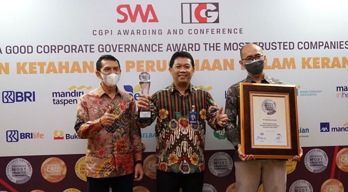 Top! Petrokimia Gresik DInobatkan Sebagai Most Trusted Campany dalam Implementasi GCG