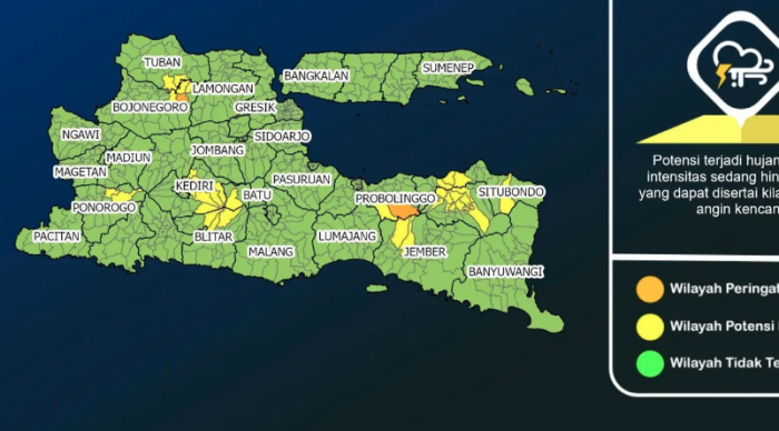 BMKG Juanda Mengimbau Agar Waspada Peralihan Cuaca di Jatim saat Arus Mudik