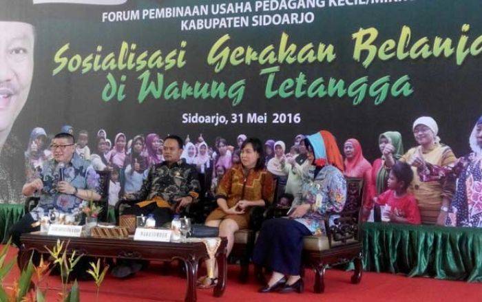 Berdayakan Pedagang Pracangan, Dinkop UKM Sidoarjo Kampanye Belanja di Warung Tetangga